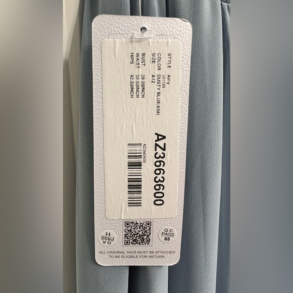 AZAZIE Dusty Blue Dress size 12 - Picture 7 of 10